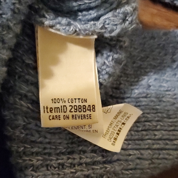 L.L. Bean Soft Heathered Blue Turtleneck Sweater - Picture 4 of 5